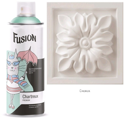 Эмаль акрил. аэроз. Fusion Chartreux  снежок 270г  (белый)