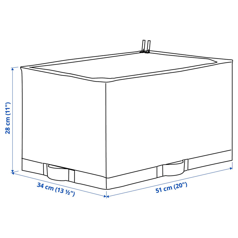 IKEA STUK  (ИКЕА СТУК)  -  Сумка для хранения - белый/черный 34x51x28 см