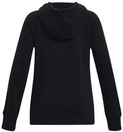 Детская теннисная куртка Under Armour Girls' UA Rival Fleece Big Logo - black/pink edge