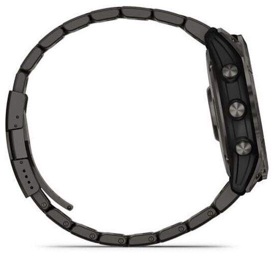 Garmin Fenix 7X Sapphire Solar титановый угольно-серый DLC с угольно-серым титановым DLC браслетом