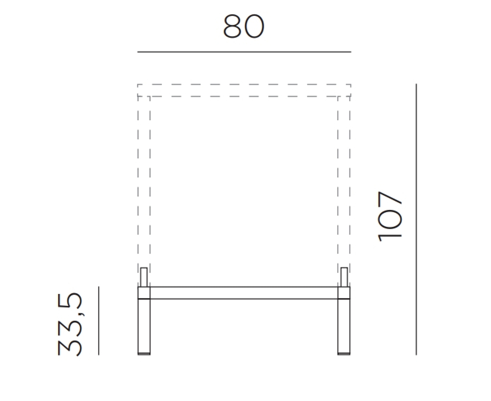Комплект для увеличения высоты стола Nardi Kit Cube 80 High, тортора