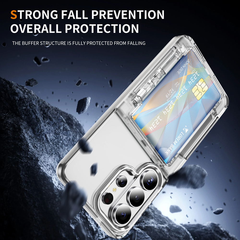 Прозрачный чехол Lumen Case с подставкой 2‑в‑1 и отделением для карт: Samsung Galaxy S26 Ultra