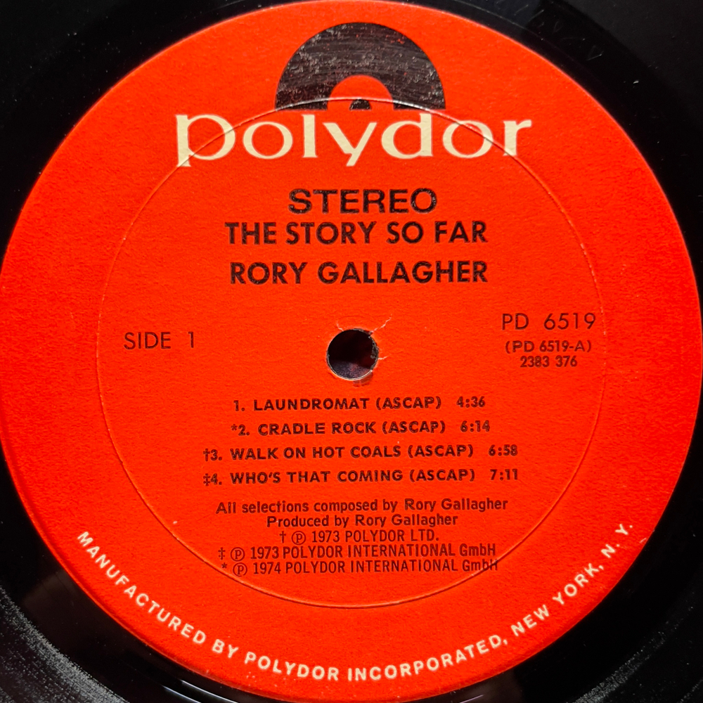 Rory Gallagher ‎– The Story So Far (США 1976г.)