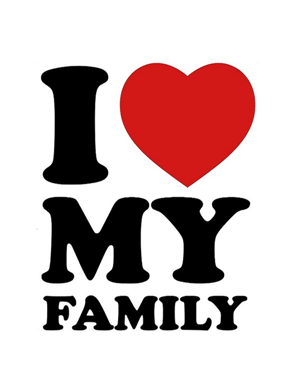 Наклейка фигурная iloVe me family