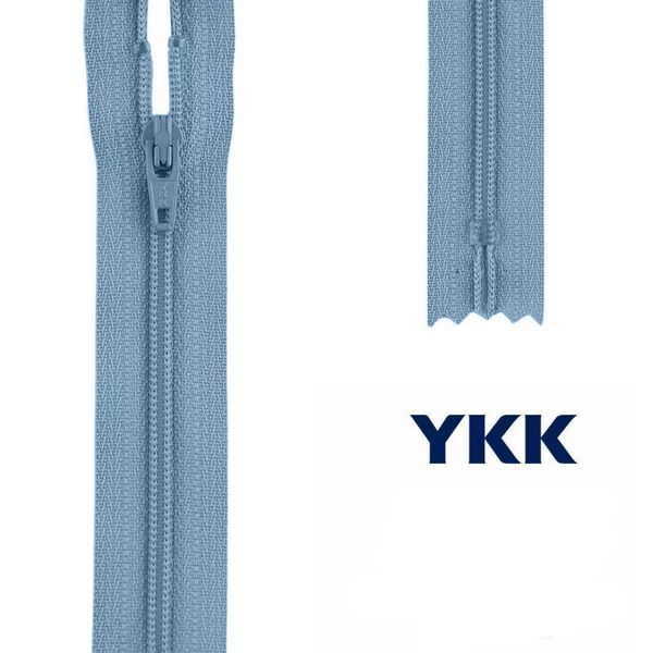 Молния спираль (витая) YKK Т5 (5 мм) 1 зам., н/раз., 20 см, цв. 066 голубой, уп.10 шт