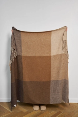 Плед Luxberry Woolen Бежево-коричневый