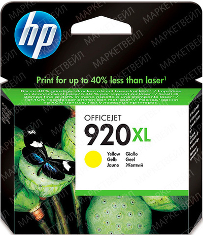 Картридж HP 920XL (CD974AE) для OfficeJet 7500/6000/6500 желтый (0.7K)