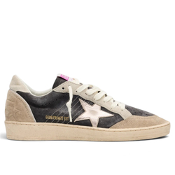 Women's Golden Goose Ball Star in Dark Grey with Beige Star