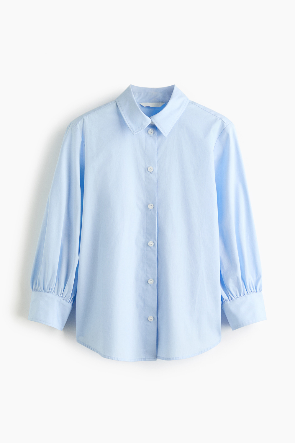Рубашка с рукавами-баллонами из хлопка - H&M