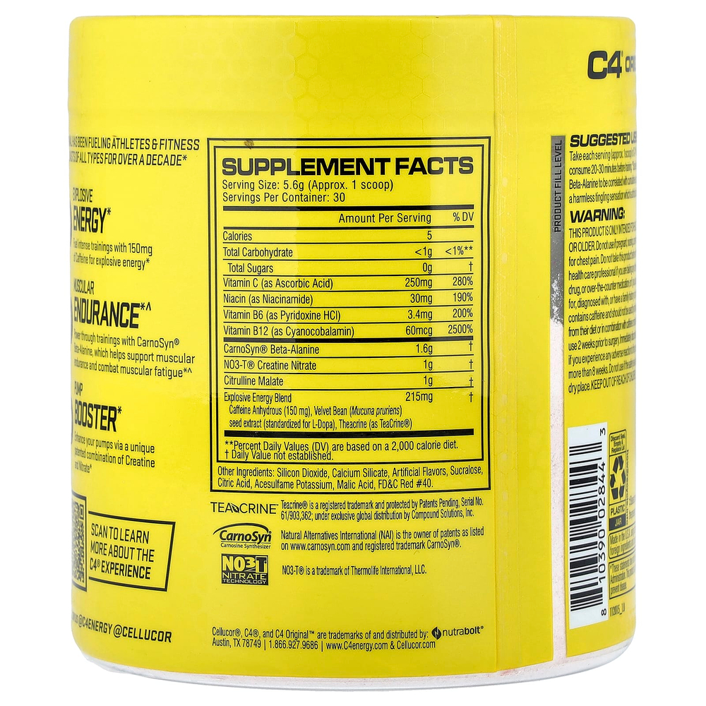 C4 / Cellucor, C4® Original, предтренировочный комплекс, со вкусом арбуза, 168 г (5,9 унции)