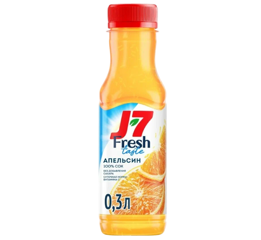 Сок Апельсиновый с мякотью J7 0.3л ПЭТ