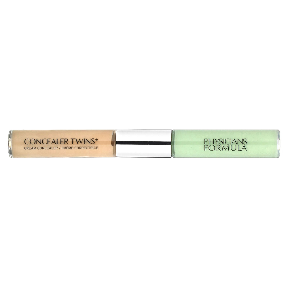 Physicians Formula, Concealer Twins Cream, консилер, оттенок 3055 зеленый/светлый, 6,8 г (0,24 унции)