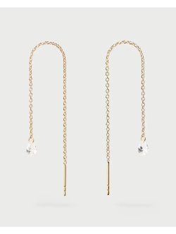 Серьги Waterfall Drop серебро 925 пробы покрытое золотом
