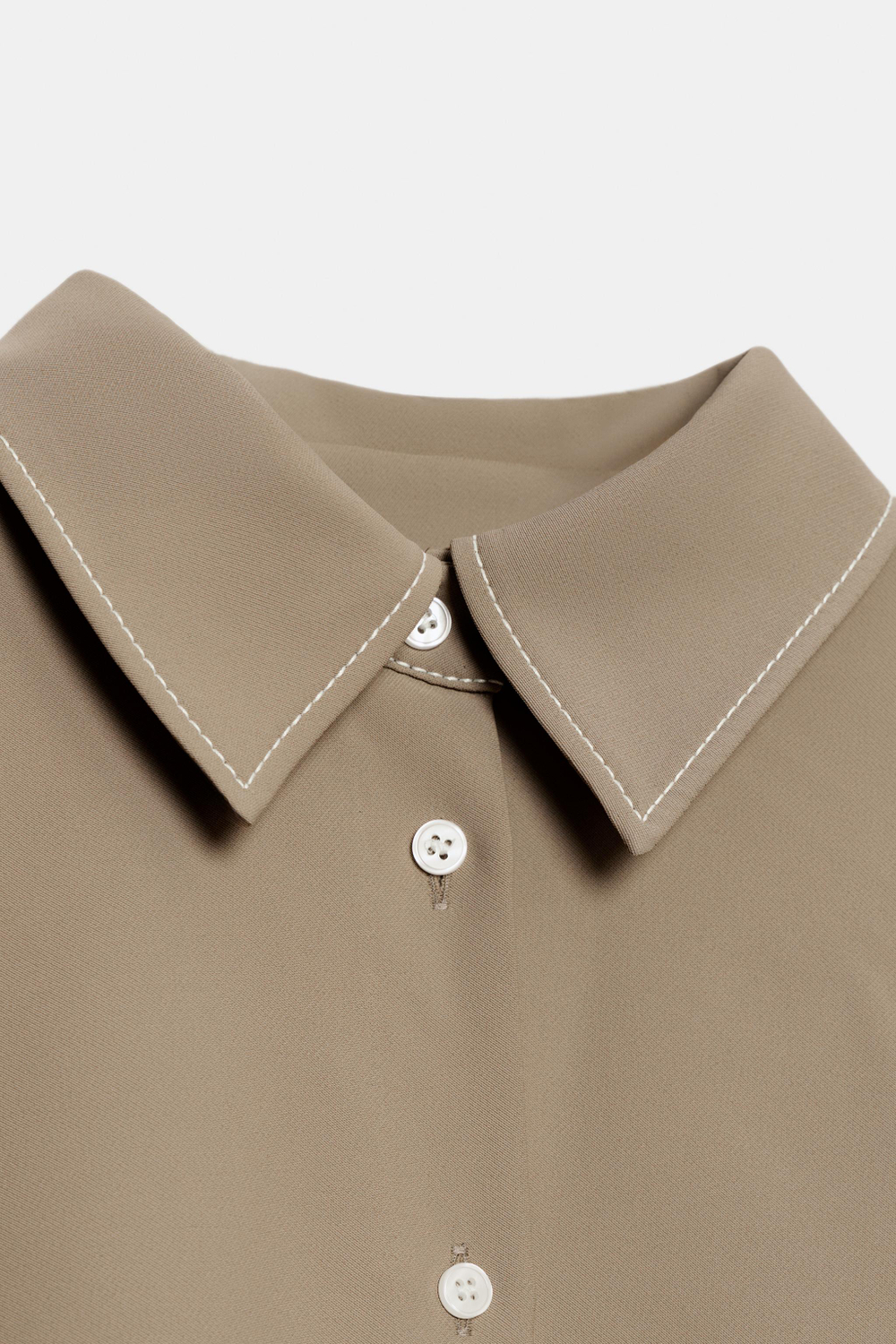 РУБАШКА С КОНТРАСТНОЙ СТРОЧКОЙ — ZARA