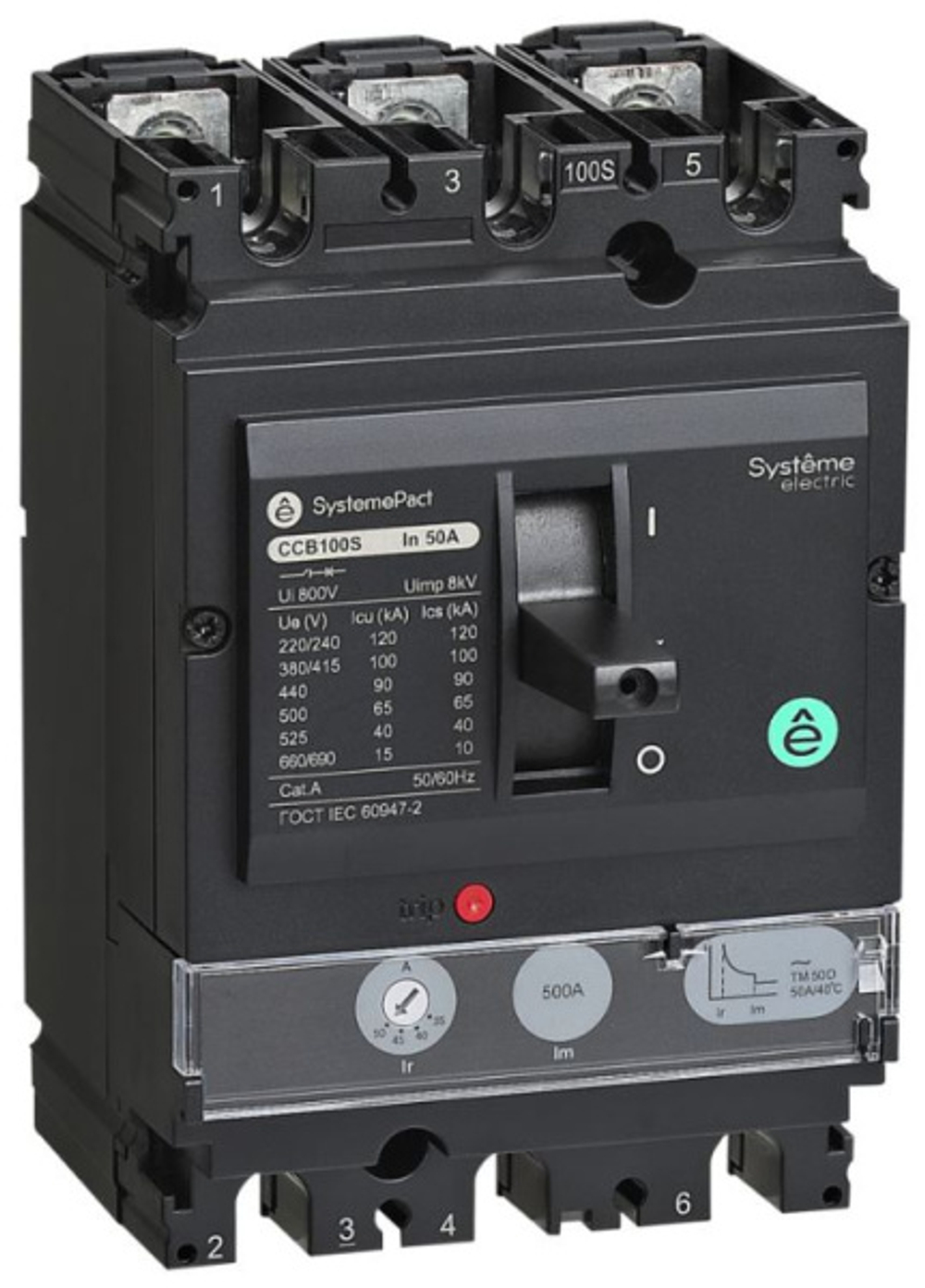 Автоматический выключатель в литом корпусе Systeme Electric SPC100F025L3DF