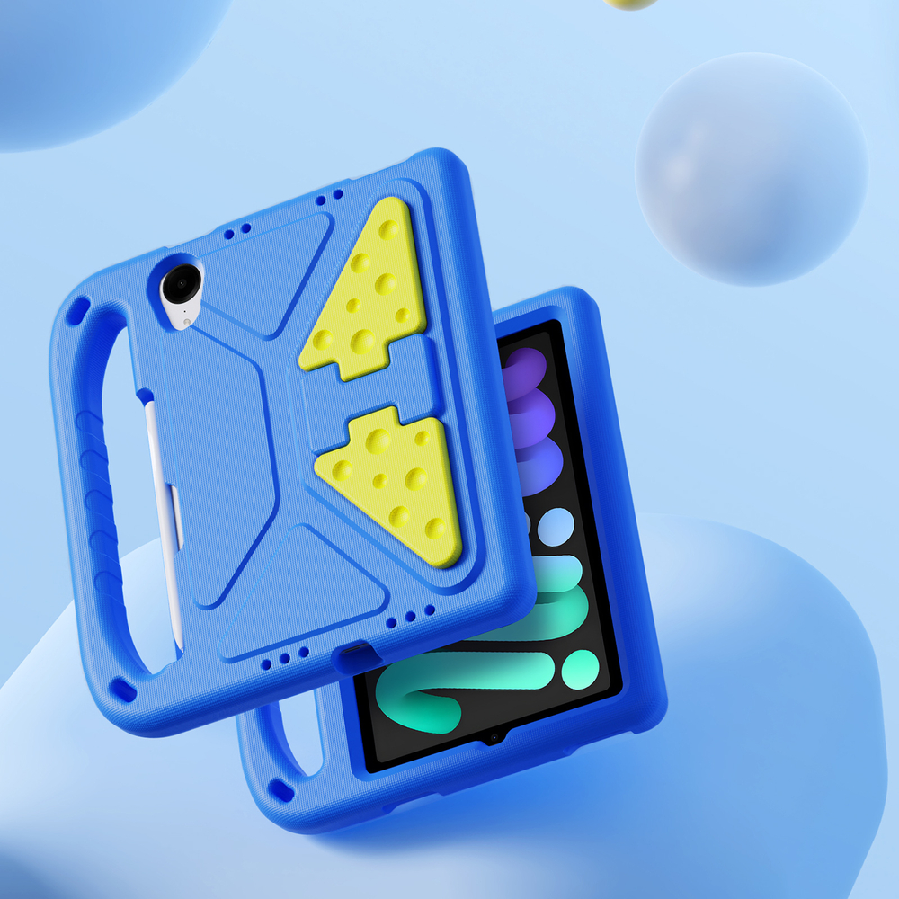 Детский чехол синего цвета на планшет iPad Mini 6 и iPad Mini 7 от Dux Ducis, серия Puff Series Case