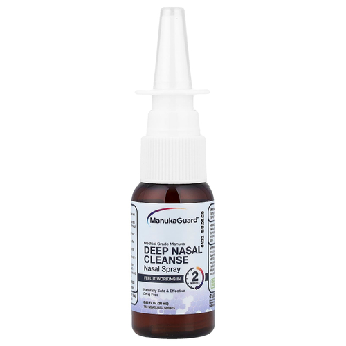 ManukaGuard, Medical Grade Manuka, спрей для глубокого очищения носа, 20 мл (0,65 жидк. унции)
