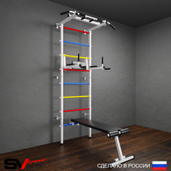 чШведская стенка Sv Pro 804 (Турник Pro/Брусья/стойка/Скамья)