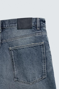 ZARA ДЖИНСОВЫЕ ШОРТЫ RELAXED FIT, СИНИЙ