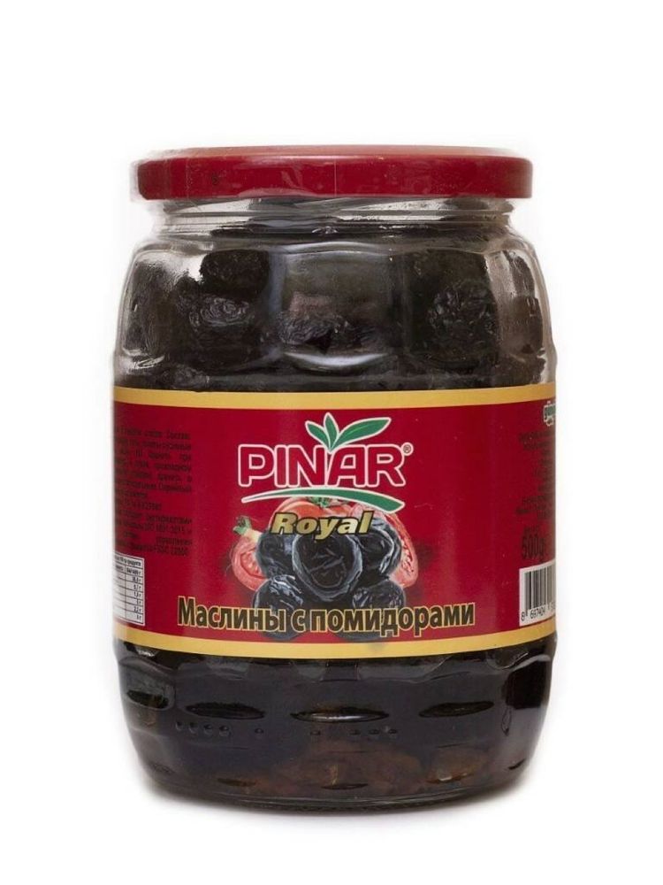 Маслины Pinar Royal с вялеными помидорами 500 г, 2 шт