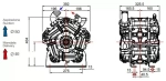 Насос мембранный Comet серия BPS260 NBR40 (249 л/мин; 20 бар); ВОМ 1"3/8 - вал d25 внутрен./шпонка