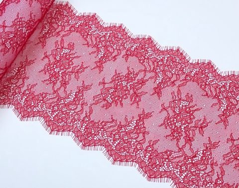 Кружево шантильи, красный