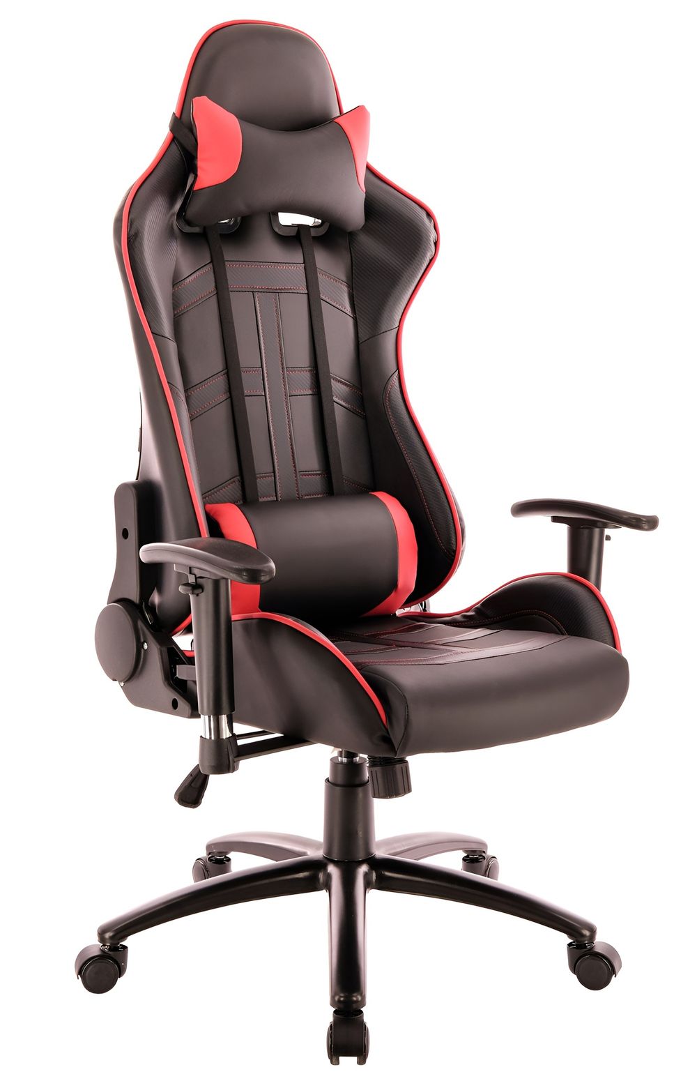 Кресло Everprof Lotus S10 Экокожа Черный/Красный