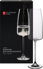Набор фужеров для шампанского, хрусталь,Platinum Choice,340мл, 2шт