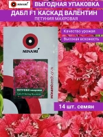 Петуния махровая Дабл F1 Каскад Валентин семена 14шт