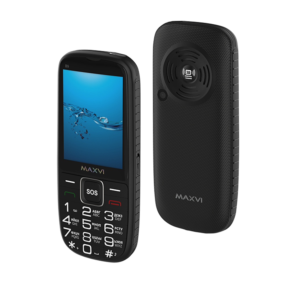 Maxvi B9 black 2 sim