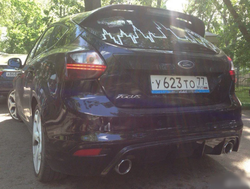 Диффузор заднего бампера RS Ford Focus 3 хетчбек 2