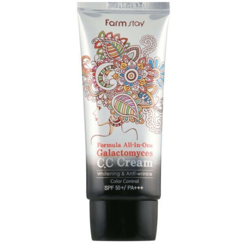 СС крем с ферментом галактомисис FarmStay Formula All-In-One Galactomyces CC Cream SPF50+ PA+++, 50г