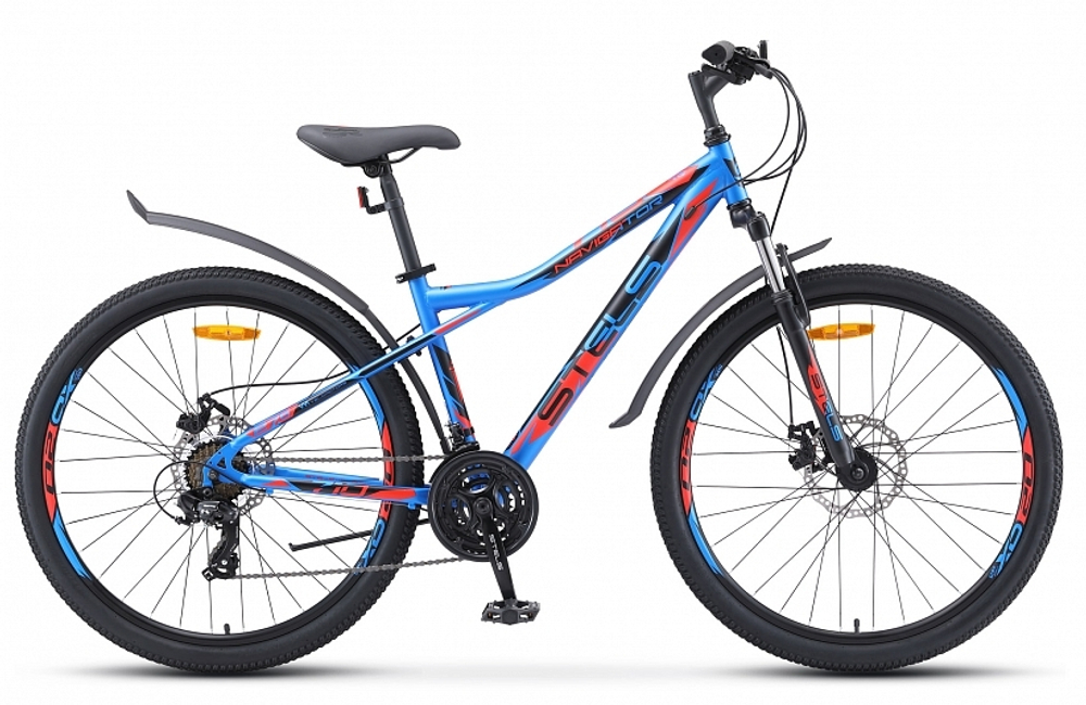 Велосипед STELS Navigator-710 MD 27.5" V020 рама 18" Синий/чёрный/красный