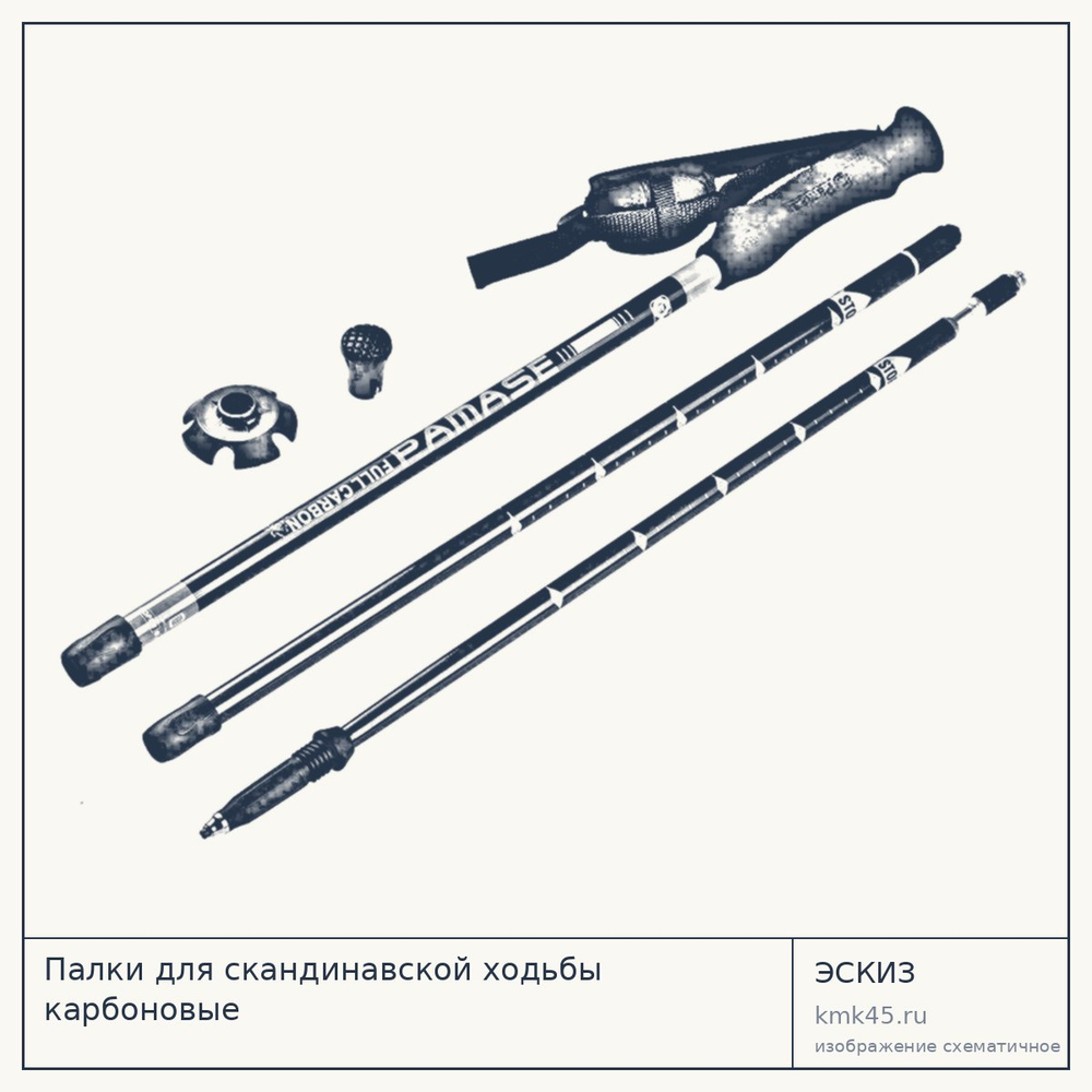 Палки для скандинавской ходьбы карбоновые — от 2 700 ₽