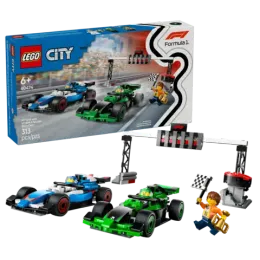 Конструктор LEGO City 60474 Сетка F1 с гоночными автомобилями CARB и Sauber
