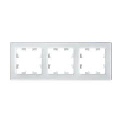 Рамка стеклянная на 3 поста Systeme Electric AtlasDesign Nature Белый ATN330103