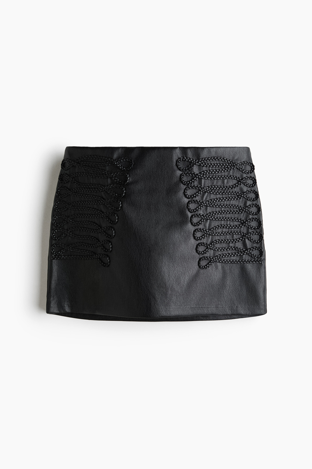 Юбка из ткани с покрытием и вязаными деталями - H&M