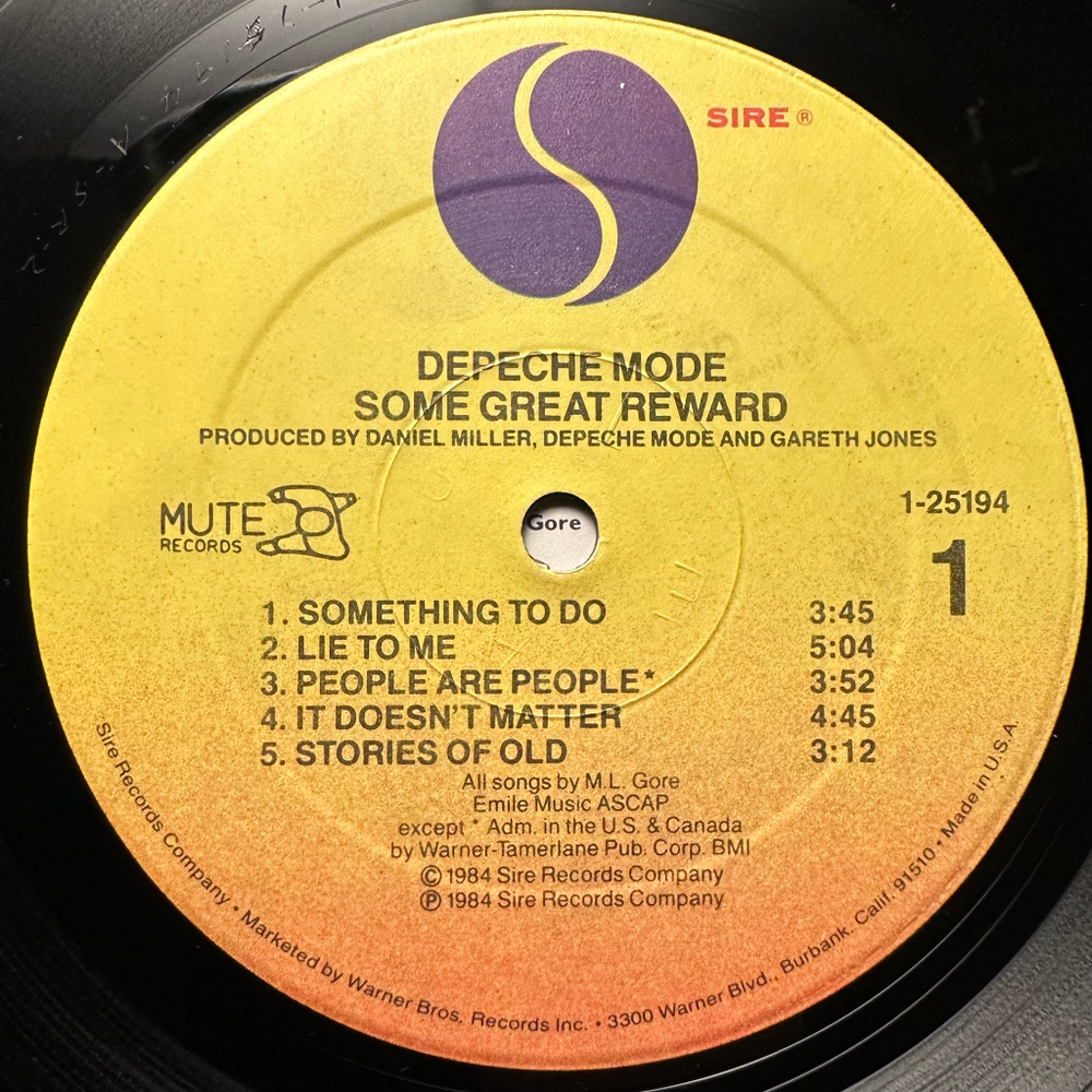 Depeche Mode - Some Great Reward (США 1984г.)