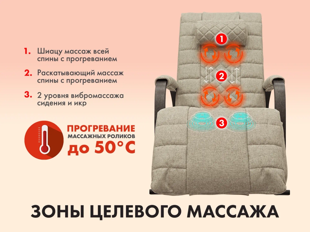Массажное кресло качалка FUJIMO SOHO DELUXE Бежевый