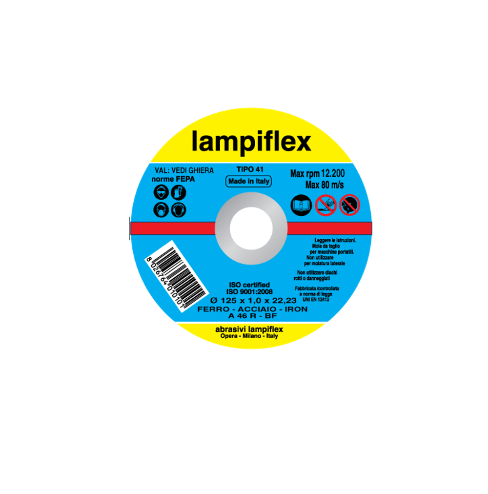 Отрезной диск по металлу 125х1,0х22,2 Lampiflex BF/A46R125x1,0