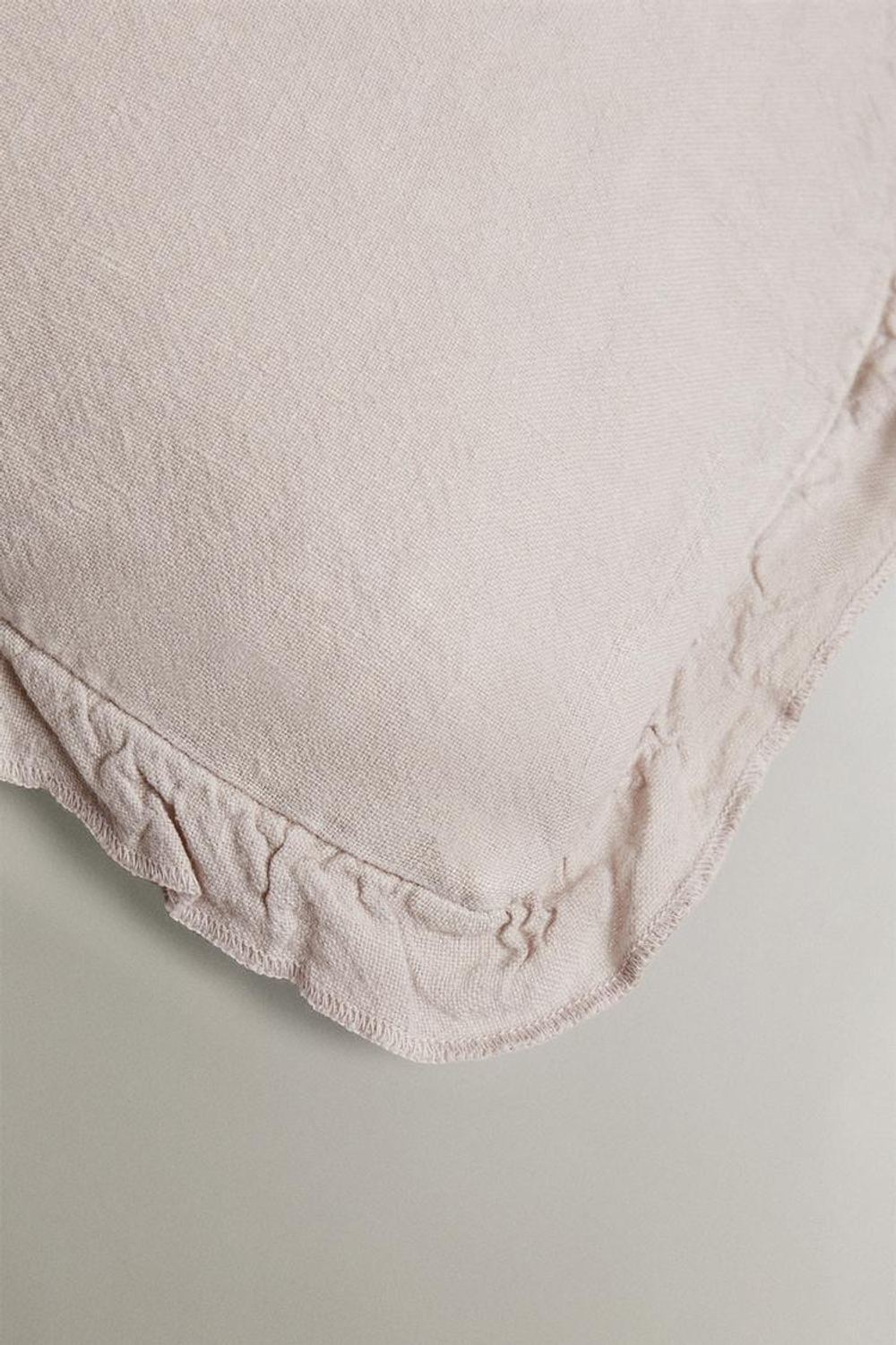 ZARA HOME ЛЬНЯНОЙ ЧЕХОЛ ДЛЯ ДЕКОРАТИВНОЙ ПОДУШКИ, СВЕТЛО-БЕЖЕВЫЙ