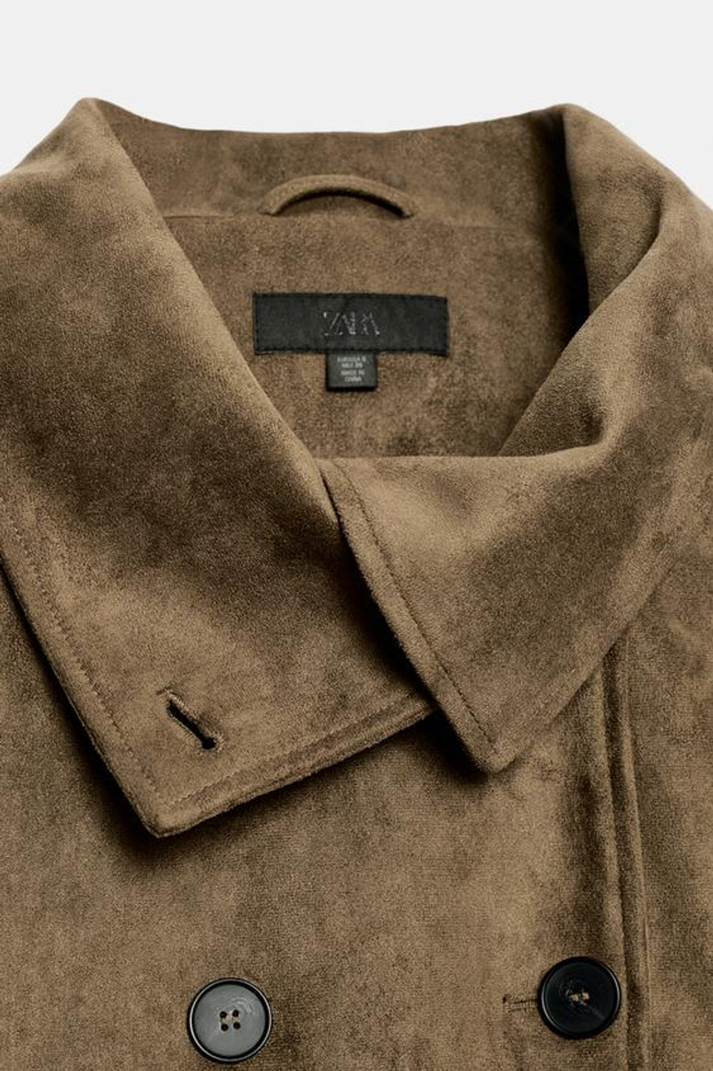 ZARA ЖИЛЕТ ИЗ ИСКУССТВЕННОЙ ЗАМШИ С ПОЯСОМ, ХАКИ