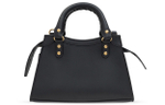 Balenciaga Calfskin One Shoulder Clutch Mini Women"s Black