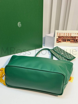 Зеленая двухсторонняя сумка шоппер Anjou GM Maison Goyard