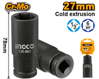 Головка торцевая ударная 1/2", 27мм INGCO HDIS12271L INDUSTRIAL