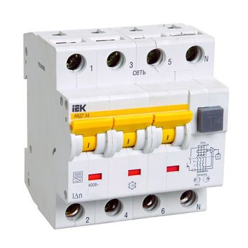 Диффавтомат IEK АВДТ 34 C25 30мА тип A KARAT