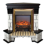 Каминокомплект Real Flame Stone Corner AO с очагом Fobos Lux Brass (угловой)