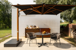 Зонт профессиональный 3х4 м Scolaro Astro Timber, имитация ироко, черный