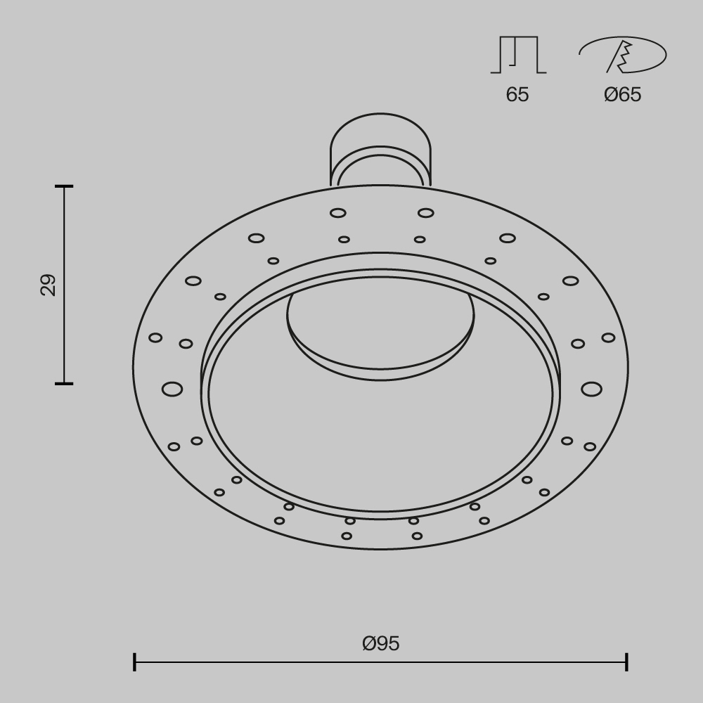 Встраиваемый светильник Technical DL126-GU10-TRS-MG