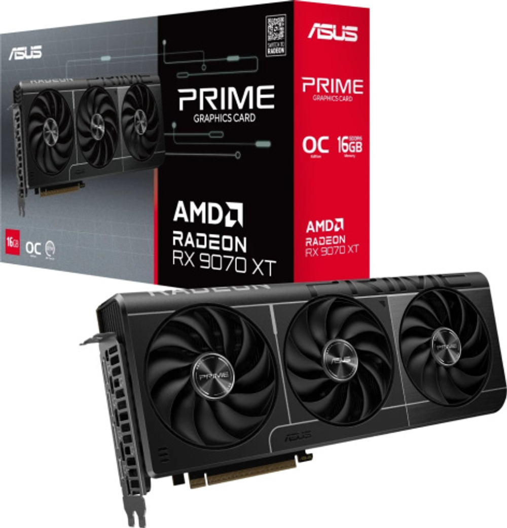 Видеокарта ASUS Radeon RX 9070 XT PRIME OC (PRIME-RX9070XT-O16G )